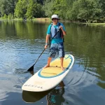 boy on paddleboard