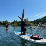 yoga on paddleboard