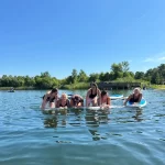 group on paddleboards